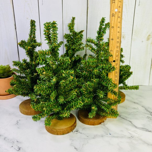 Department 56 Michaels Spruce Pine Trees Wood Base Adjustable Size 7" 10" 12" - Picture 5 of 15